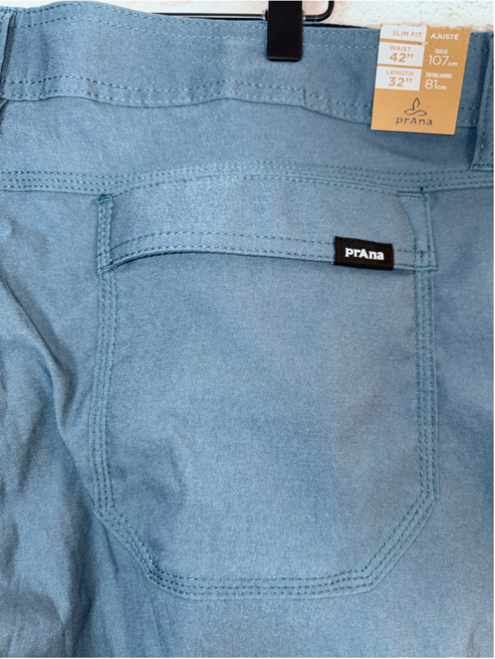 Men's prAna Cargo Pants size 42x32 Zion Slim Straight Hiking Pants Adjustable - Picture 15 of 16